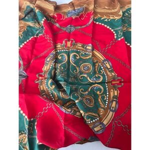 Vintage 100% silk made in Italy large scarf